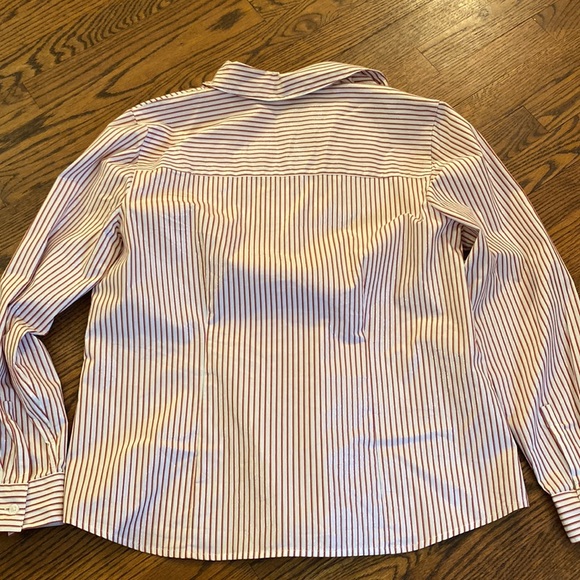 Chico’s striped button down. Size 2 (L/10). - Picture 7 of 7